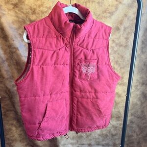 Lucky & Blessed Red Quilted Vest